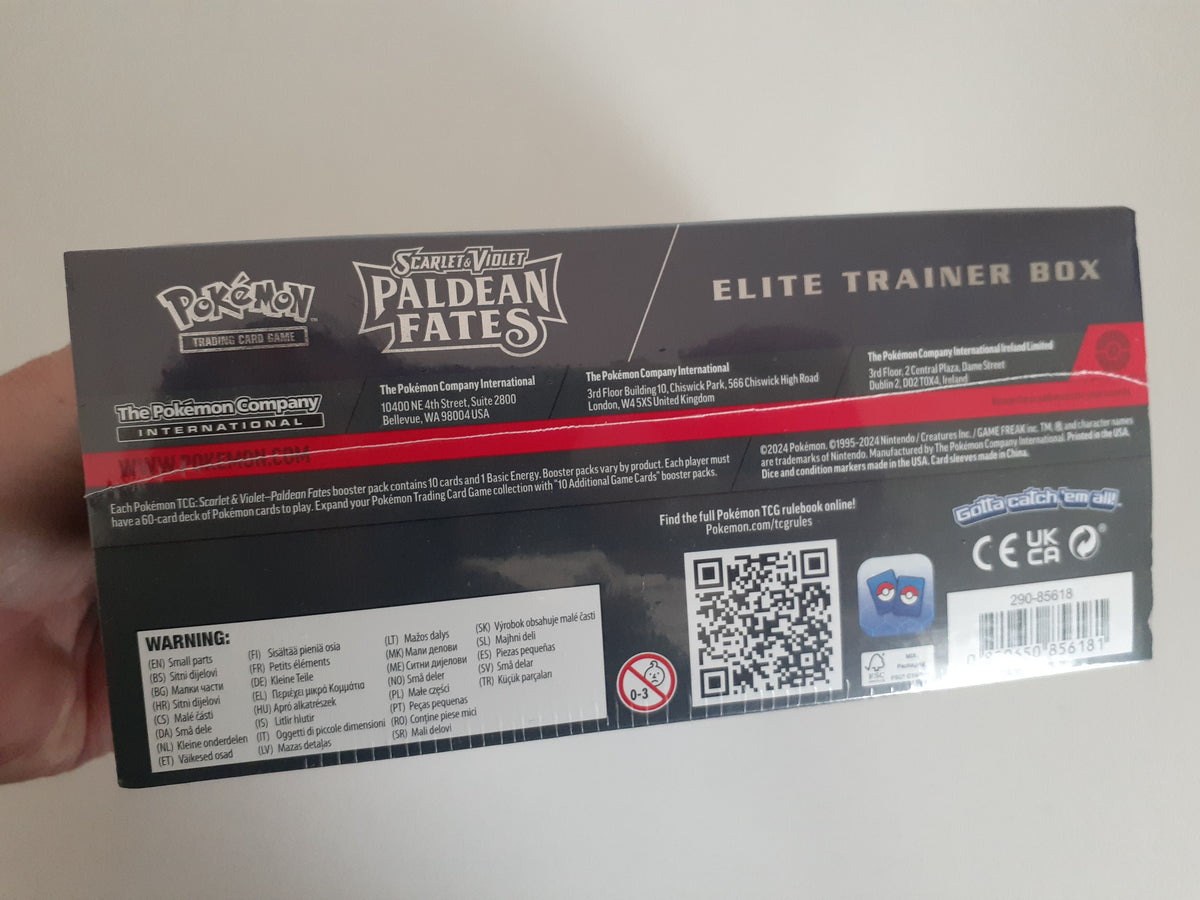 Pokemon TCG PALDEAN FATES Elite Trainer Box, New & Sealed!