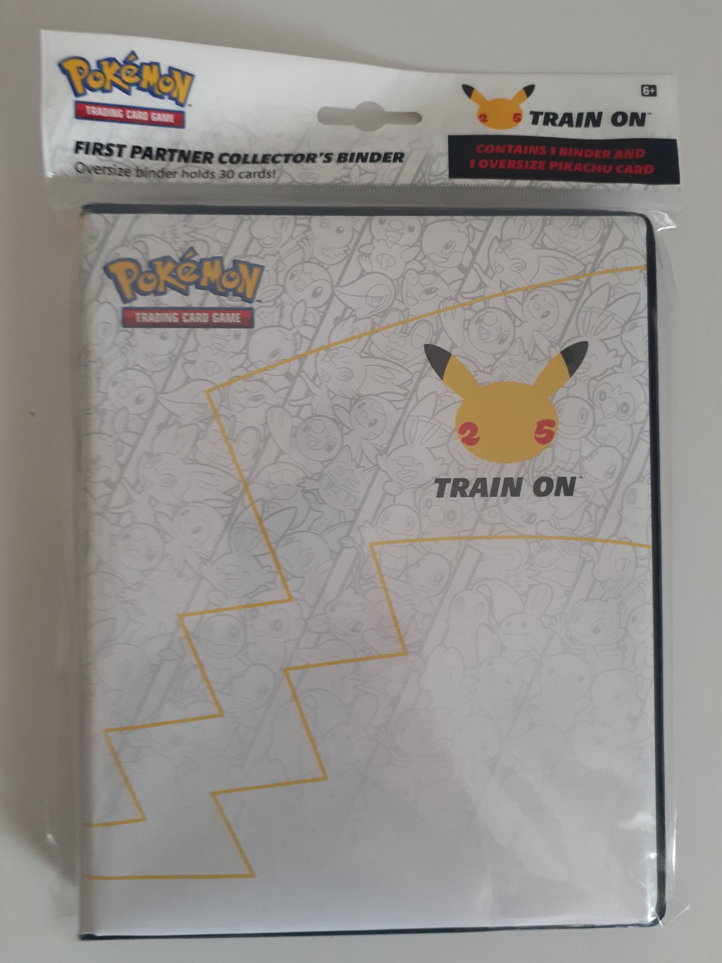 Pokemon TCG 25th Anniversary First Partner Collectors Binder, + Jumbo Pikachu!