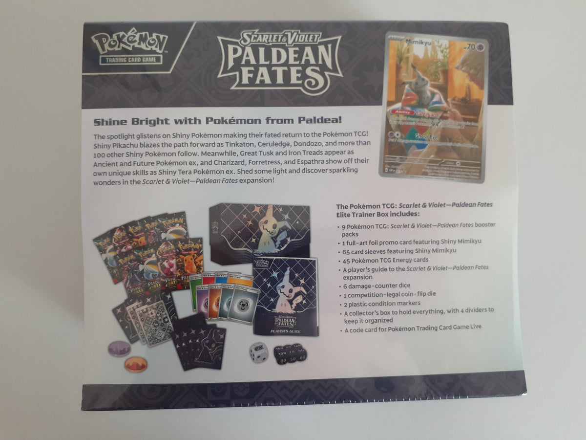 Pokemon TCG PALDEAN FATES Elite Trainer Box, New & Sealed!